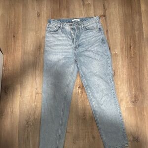 PacSun women’s Ultra High Rise straight leg Denim Jeans in Light Blue